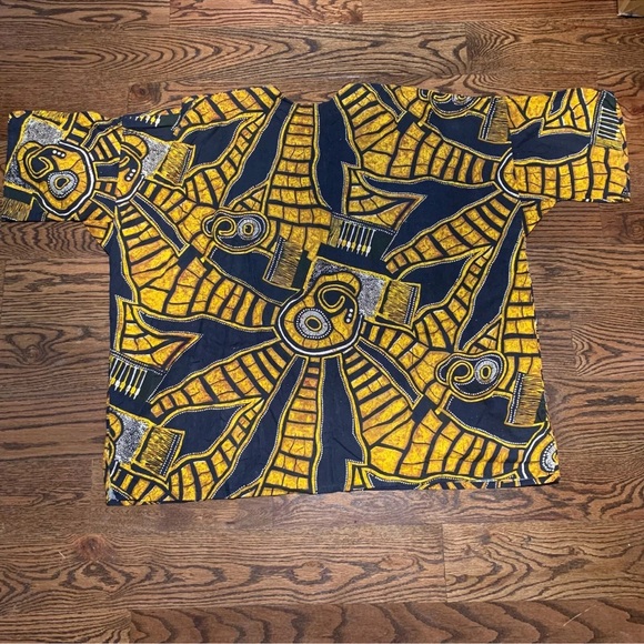 Highland Outfitters Mens Dashiki Style Ethnic African Oversized Shirt “One Size” - Picture 3 of 5